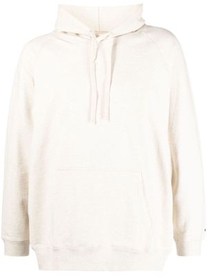 Snow Peak logo-embroidered cotton hoodie - Neutrals