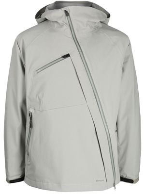 Snow Peak off-centre hooded jacket - Grey