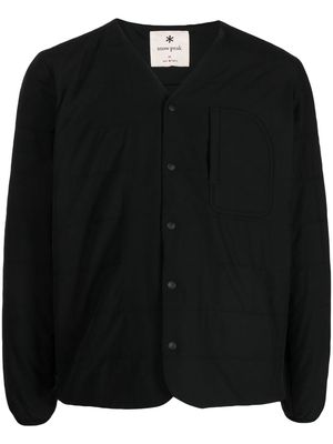Snow Peak padded-panels cardigan jacket - Black