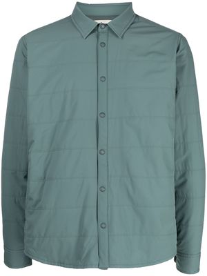 Snow Peak padded-panels shirt jacket - Green