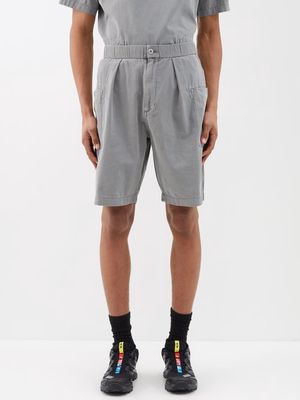 Snow Peak - Patch-pocket Recycled-cotton Shorts - Mens - Grey