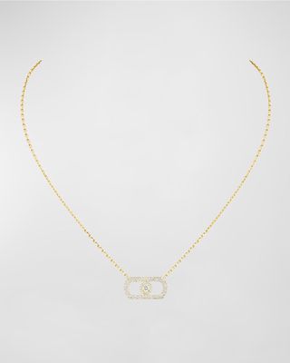 So Move 18k Yellow Gold Diamond Pave Pendant Necklace