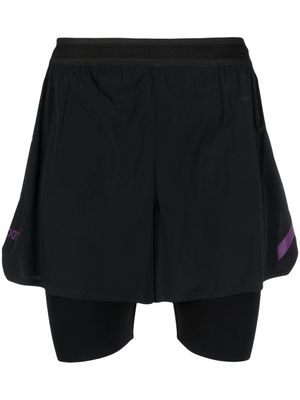 Soar Dual layered running shorts - Black