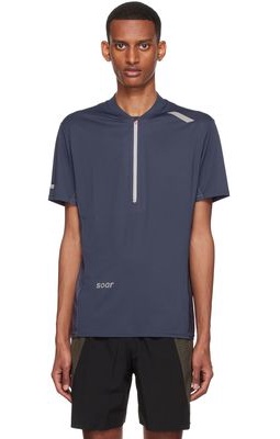 Soar Running Navy Tech Half-Zip T-Shirt