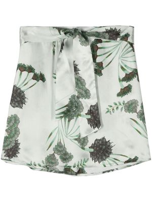 Société Anonyme 50/50 floral-print skirt - Green