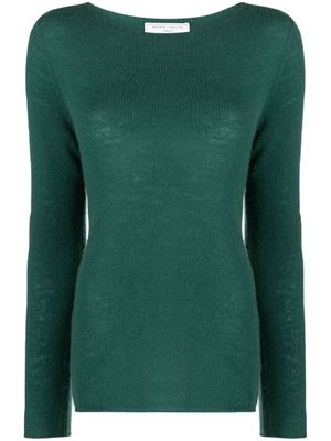 Société Anonyme boat-neck cashmere jumper - Green