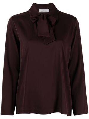 Société Anonyme bow-detail long-sleeve blouse - Brown
