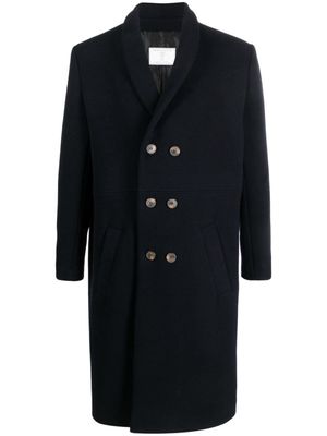 Société Anonyme double-breasted wool coat - Blue