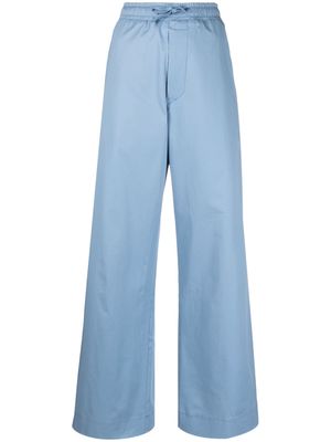Société Anonyme elasticated drawstring-waist trousers - Blue