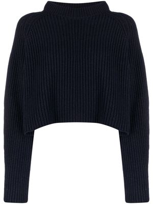 Société Anonyme Emma ribbed-knit cropped jumper - Blue