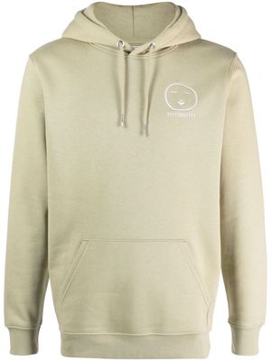 Société Anonyme face-embroidered jersey hoodie - Green