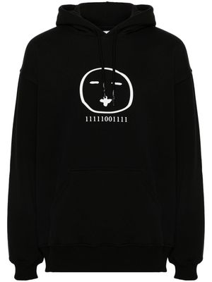 Société Anonyme Face logo-print hoodie - Black