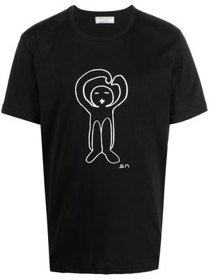 Société Anonyme graphic-print cotton T-Shirt - Black