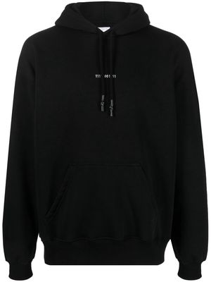 Société Anonyme logo-embroidered drawstring hoodie - Black
