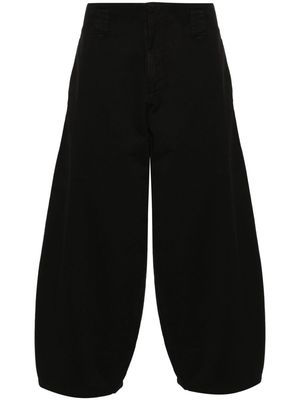 Société Anonyme logo-embroidered wide trousers - Black