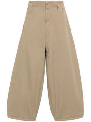 Société Anonyme logo-embroidered wide trousers - Neutrals