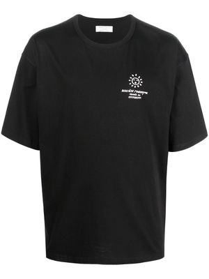 Société Anonyme logo-print cotton T-Shirt - Black
