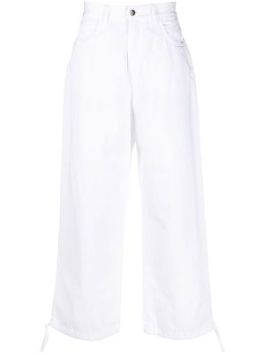 Société Anonyme logo-print wide-leg jeans - White