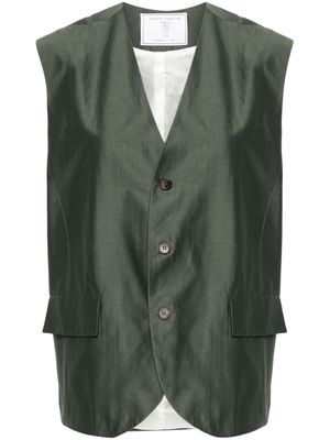 Société Anonyme Marceau cotton gilet - Green