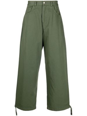 Société Anonyme mid-rise wide-leg trousers - Green