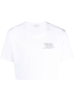 Société Anonyme number-print cropped T-shirt - White