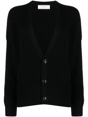 Société Anonyme plunging V-neck chunky-knit cardigan - Black