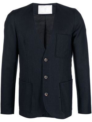 Société Anonyme pocketed wool jacket - Blue