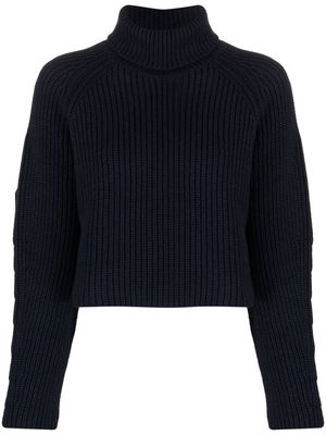 Société Anonyme ribbed-knit roll-neck jumper - Blue