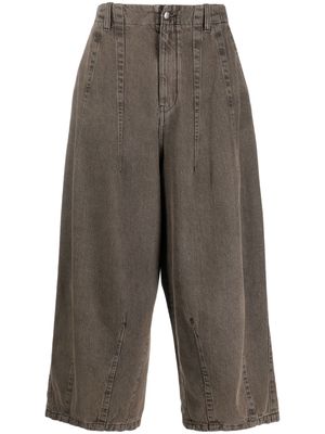 Société Anonyme seam-detail wide-leg jeans - Brown