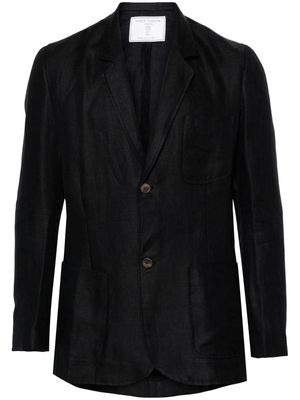 Société Anonyme single-breasted linen blazer - Blue