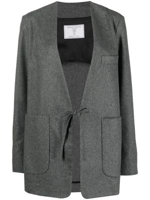 Société Anonyme single-breasted tie-front wool blazer - Grey
