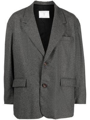 Société Anonyme single-breasted wool-blend blazer - Grey