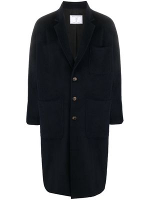 Société Anonyme single-breasted wool-cashmere-blend coat - Blue