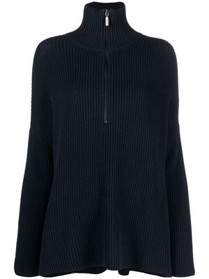 Société Anonyme zip-up chunky-knit jumper - Blue