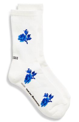 Socksss Blue Rosebush Organic Cotton Blend Socks