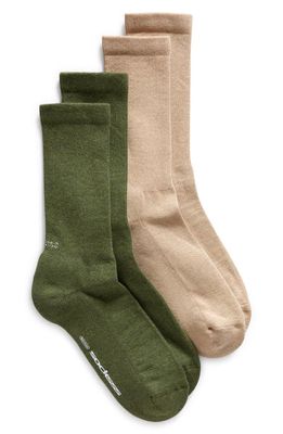 Socksss Classic Combo 2-Pack Organic Cotton Blend Socks in Mirkwood And Camel Horse
