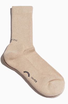 Socksss Gender Inclusive Solid Tennis Socks in Camel Horse