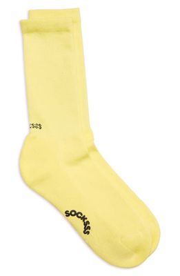 Socksss Gender Inclusive Solid Tennis Socks in Lemon Snow