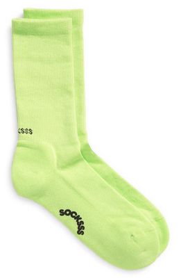 Socksss Gender Inclusive Solid Tennis Socks in Sour Apple