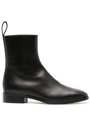 Soeur 30mm square-toe leather boots - Black