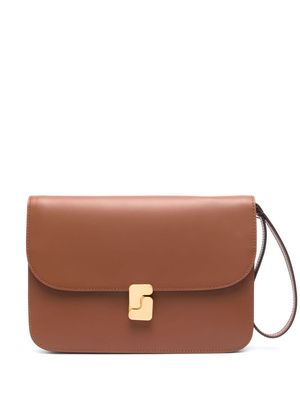 Soeur Paloma leather clutch bag - Brown