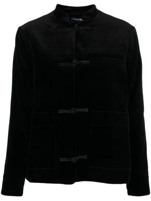 Soeur toggle-fastening velvet jacket - Black