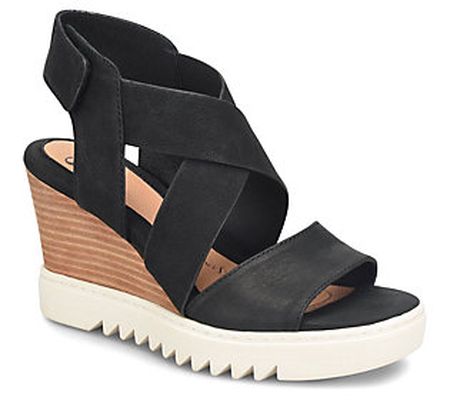 Sofft Leather Sneaker Wedge Sandal - Uxley