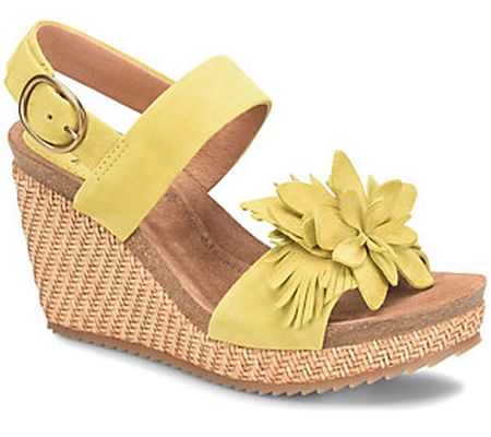 Sofft Suede Flower Wedge - Cali