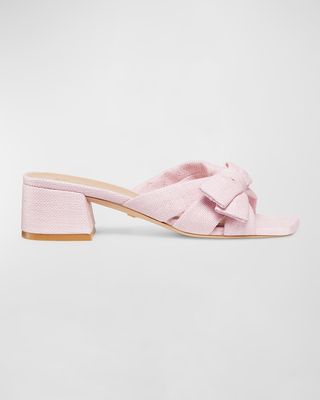 Sofia Cotton Bow Mule Sandals