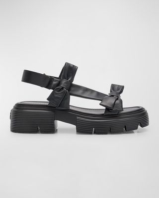 Sofia Nolita Dual Bow Slingback Sandals