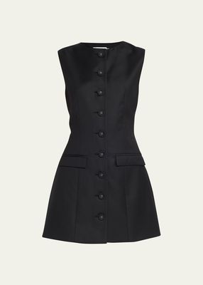 Sofia Sleeveless Button-Front Mini Dress