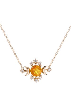 SOFIA ZAKIA 14kt yellow gold Wondering Star sapphire necklace
