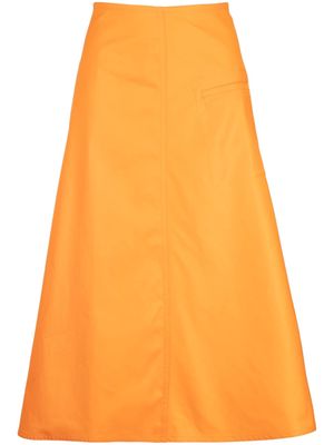 Sofie D'hoore A-line cotton midi skirt - Orange