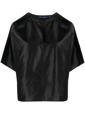 Sofie D'hoore Basta silk split-neck blouse - Black